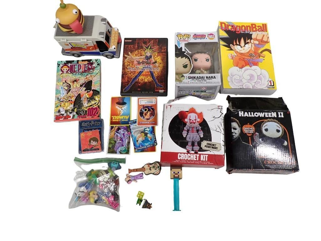 Collectibles incl Halloween II Michael Myers Crochet Kit, Pennywise Crochet Kit, (1 of 12)