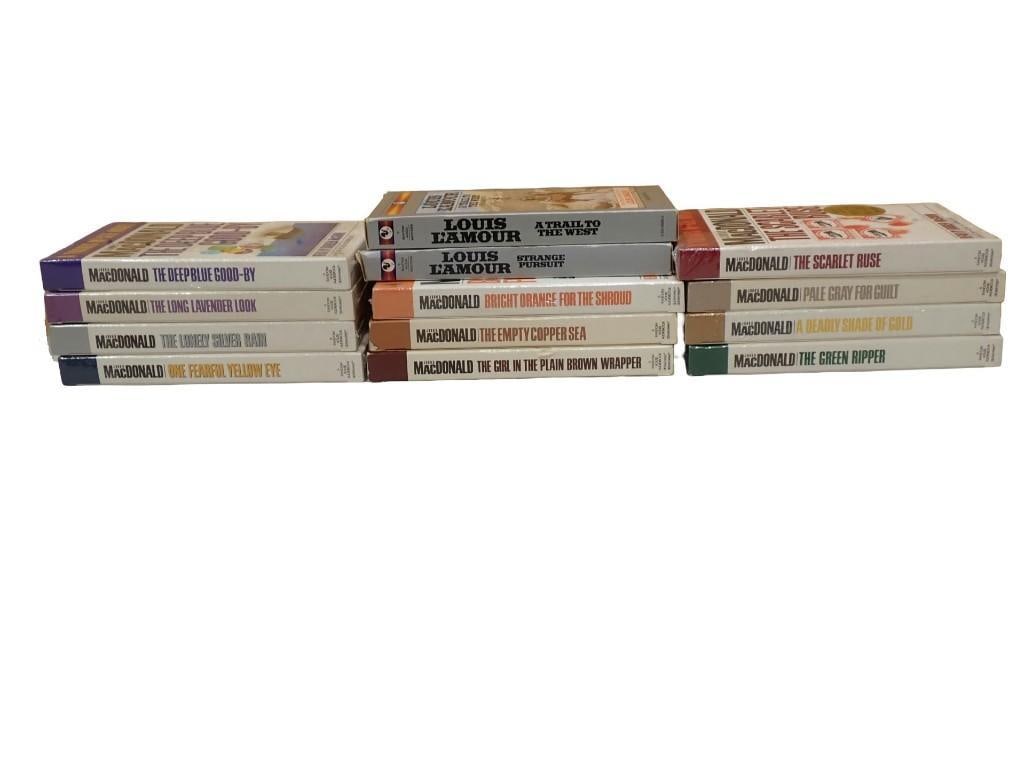 John D. MacDonald and Louis L'Amour Western Novel Vintage Audio Books: John D. MacDonald and Louis L'Amour Western Novel Vintage Audio Books All pictures are considered part of the description and should be examined carefully by bidders. Live Auctioneers is now offer