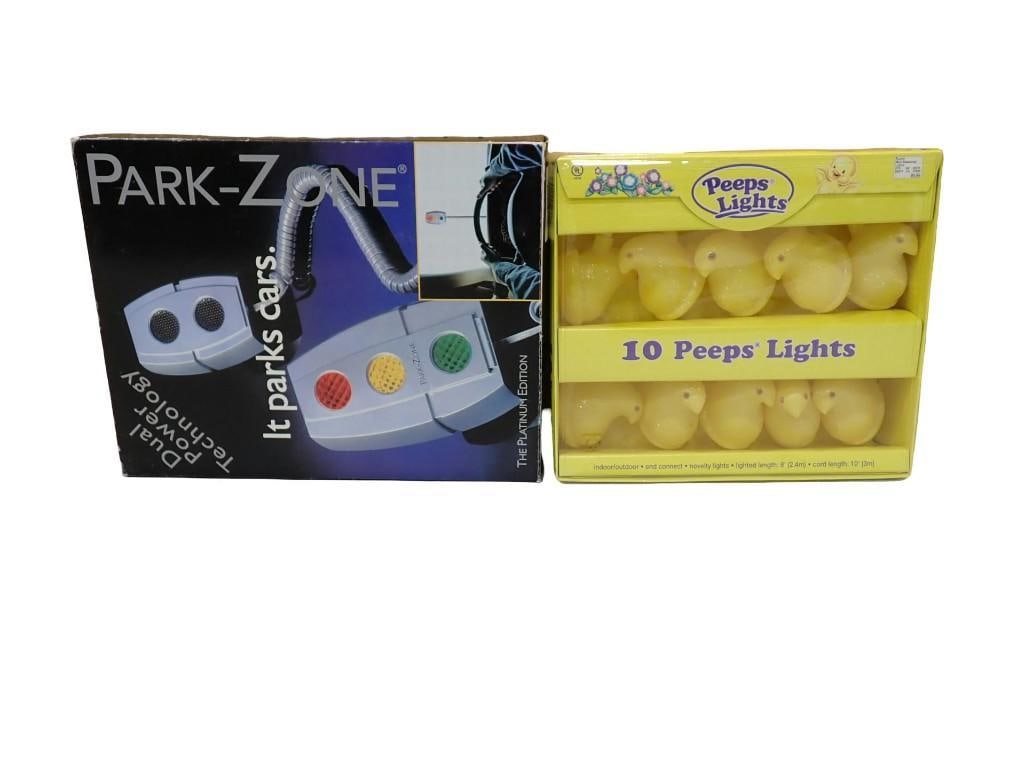 Peeps Easter Lights New in Package and a Park Zone Car Back up aid: Peeps Easter Lights New in Package and a Park Zone Car Back up aid All pictures are considered part of the description and should be examined carefully by bidders. Live Auctioneers is now offering Liv