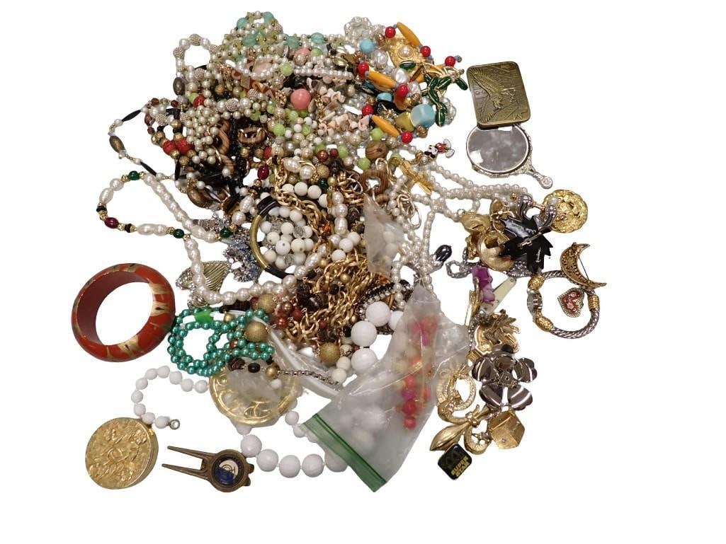 Large Lot of assorted Costume Jewelry, etc. Including Vintage, Belt Buckle, Pins, Necklaces, Bracele (1 of 15)