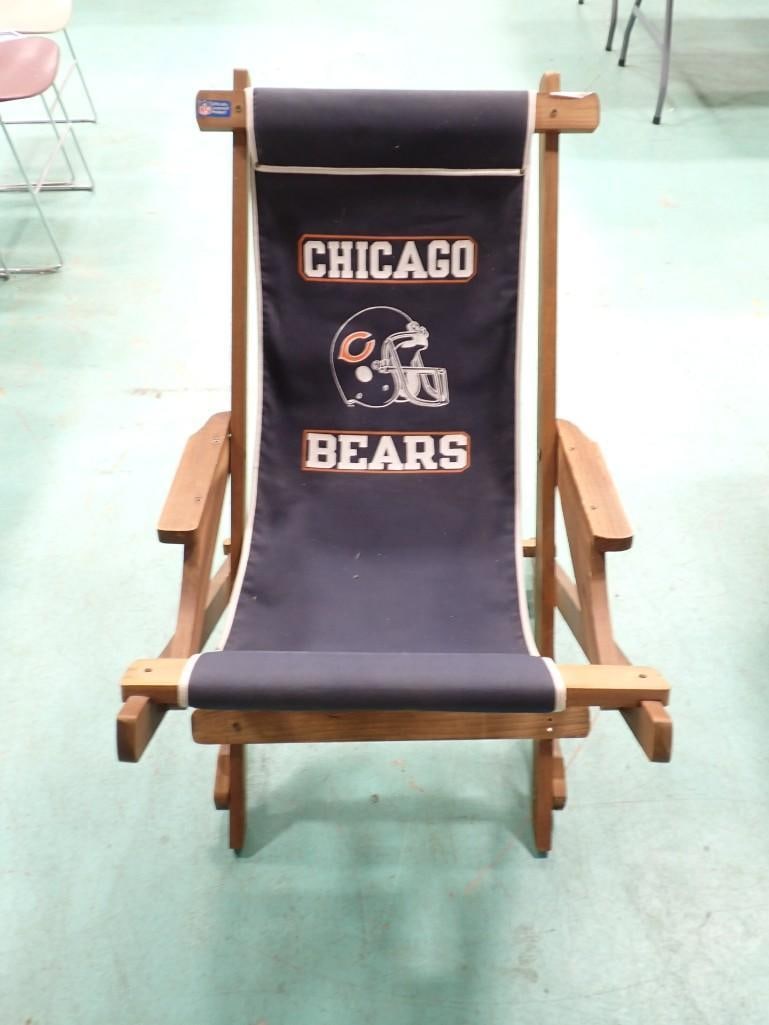 Chicago Bears Folding Wooden Chair - Officially Licensed NFL: Chicago Bears Folding Wooden Chair - Officially Licensed NFL All pictures are considered part of the description and should be examined carefully by bidders. Live Auctioneers is now offering Live Ship