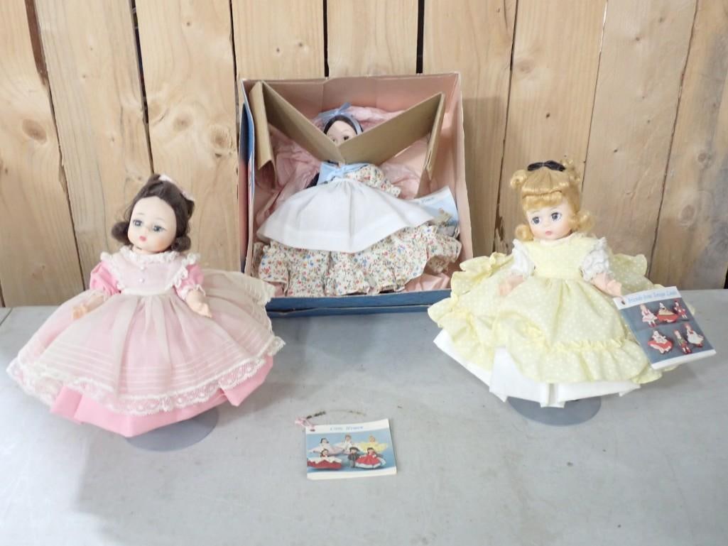 3 Madam Alexander Dolls including Little Women: 3 Madam Alexander Dolls including Little Women All pictures are considered part of the description and should be examined carefully by bidders. Live Auctioneers is now offering Live Shipping through t