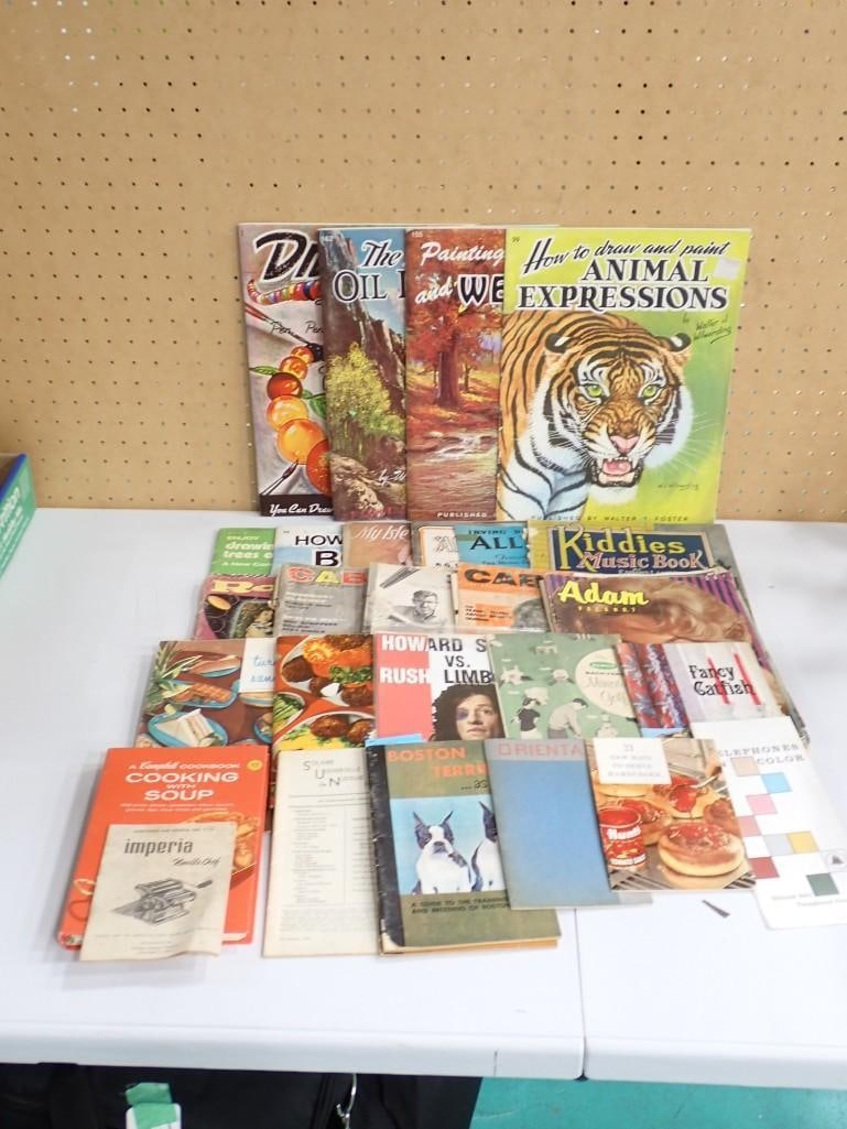 Vintage Books including Music, Painting, Cooking, etc.: Vintage Books including Music, Painting, Cooking, etc. All pictures are considered part of the description and should be examined carefully by bidders. Live Auctioneers is now offering Live Shipping t