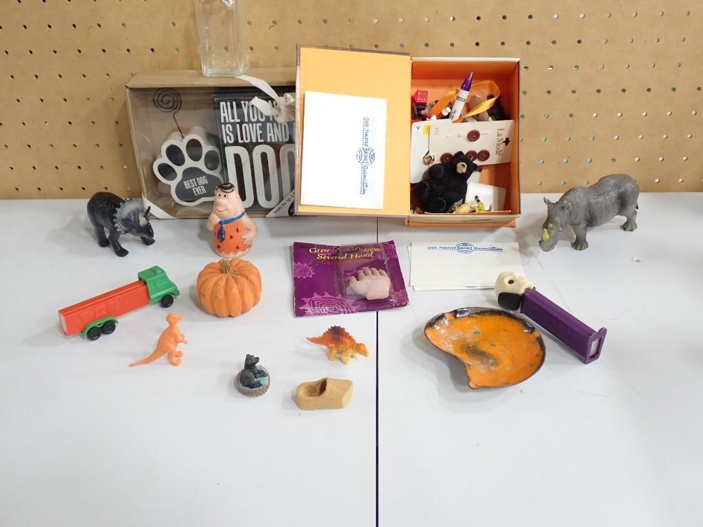 Misc. Lot including Flintstones, Pez Dispensers, Halloween, Decor, etc. (1 of 9)