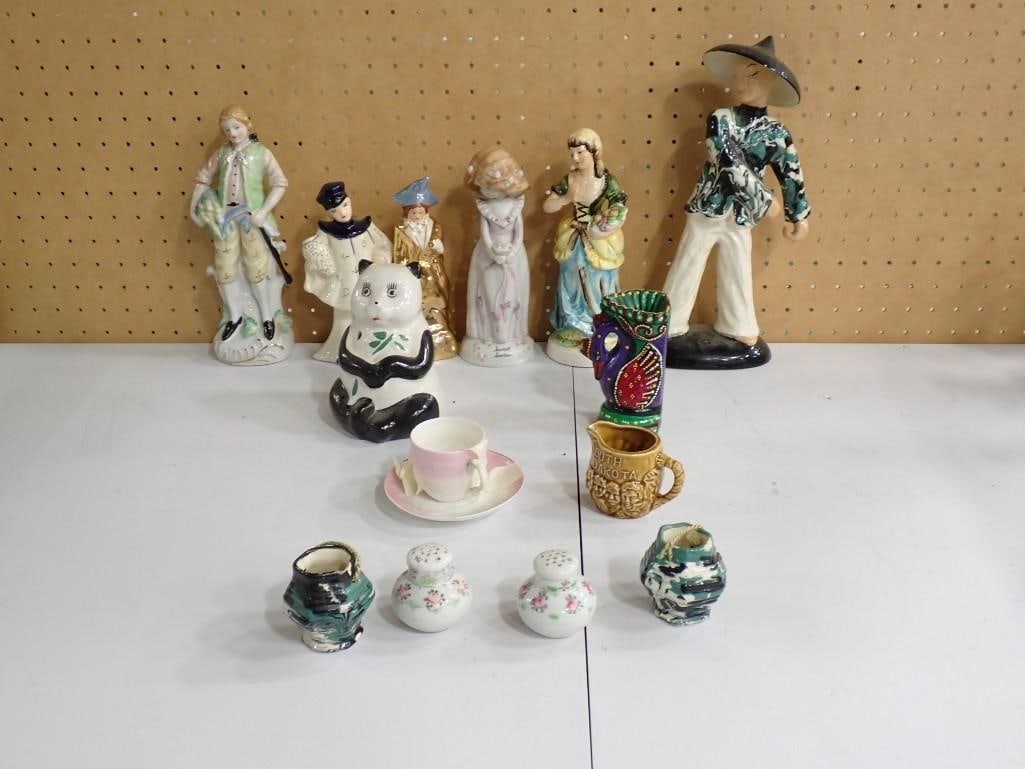 Misc. Figurines, etc. Including Asian Style, Salt and Pepper Shakers, Panda Bear, etc.: Misc. Figurines, etc. Including Asian Style, Salt and Pepper Shakers, Panda Bear, etc. All pictures are considered part of the description and should be examined carefully by bidders. Live Auctioneers