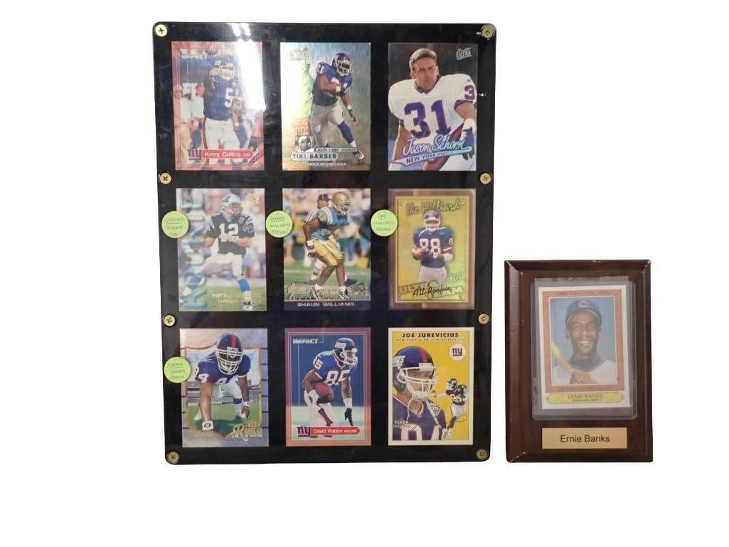 Sports plaques including Ernie Banks with Card, Football Stars: Sports plaques including Ernie Banks with Card, Football Stars All pictures are considered part of the description and should be examined carefully by bidders. Live Auctioneers is now offering Live Sh