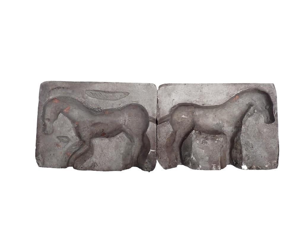 Metal Horse Design Two Piece Mold: Metal Horse Design Two Piece Mold All pictures are considered part of the description and should be examined carefully by bidders. Live Auctioneers is now offering Live Shipping through them. This is 