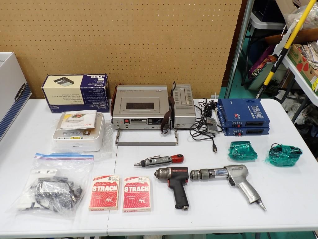 Vintage Electronics Lot Including NEC Portable Video Cassette Recorder, Air Tools, Kodak Easy Share, (1 of 20)