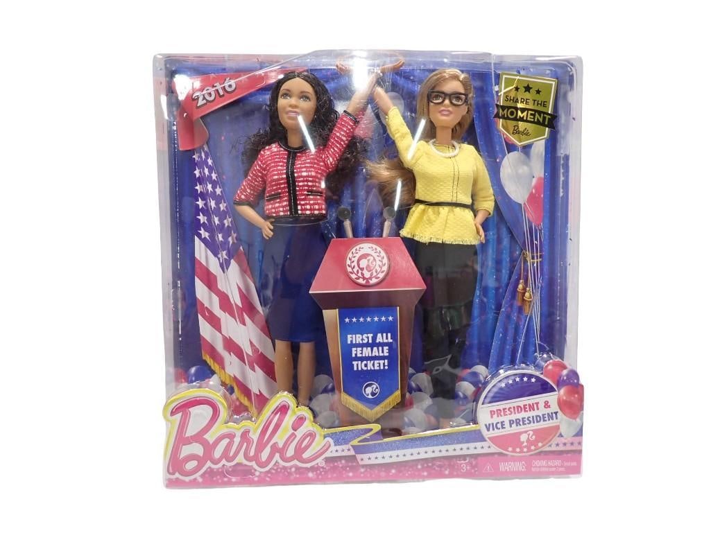 Mattel Barbie President & Vice President Dolls 2 Pack New in Package: Mattel Barbie President & Vice President Dolls 2 Pack New in Package All pictures are considered part of the description and should be examined carefully by bidders. Live Auctioneers is now offeri