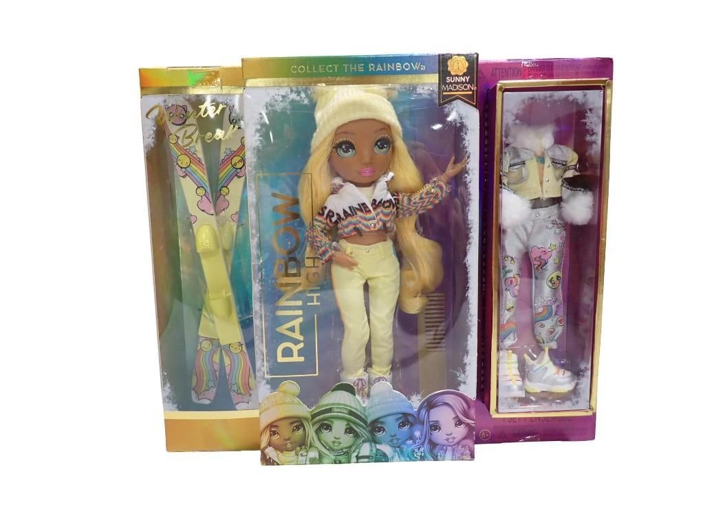 Rainbow High Winter Break Sunny Madison Fashion Doll Set New in Box: Rainbow High Winter Break Sunny Madison fashion doll set New in Box All pictures are considered part of the description and should be examined carefully by bidders. Live Auctioneers is now offering Li