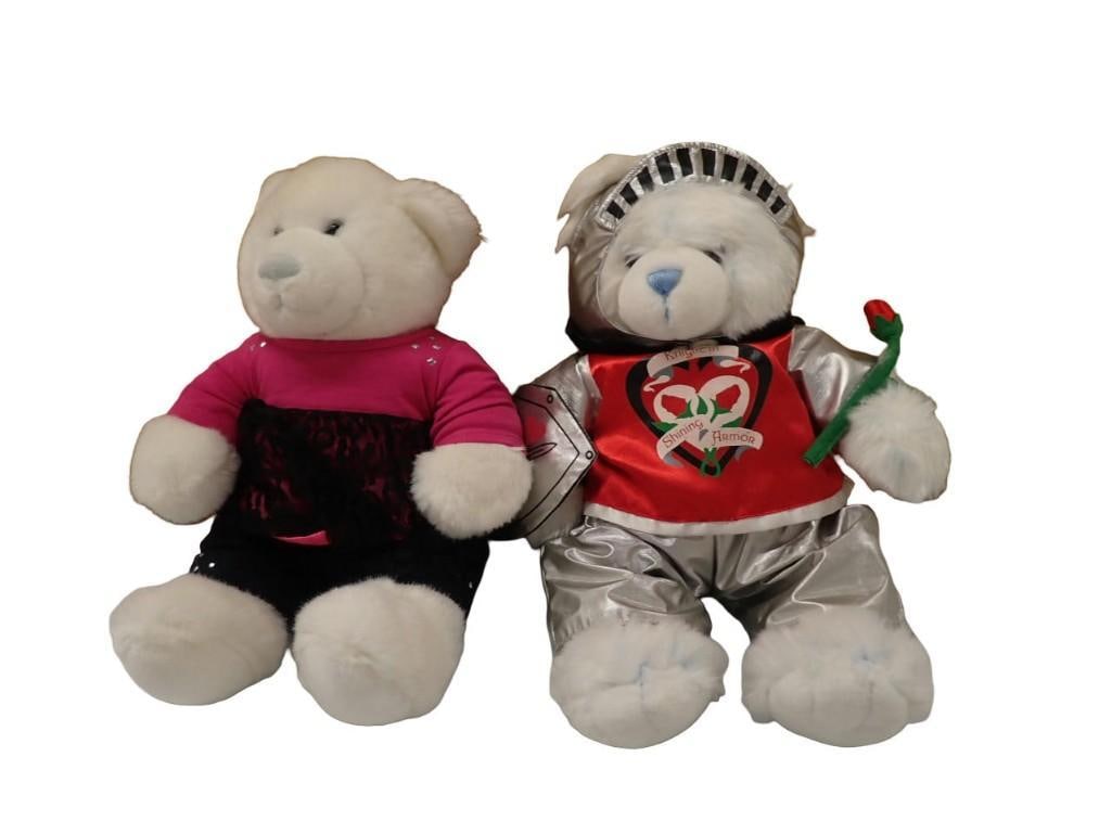 Build-A-Bear Lot - Plush Knight in Shining Armor Bear and Bear with Lace Outfit (1 of 7)