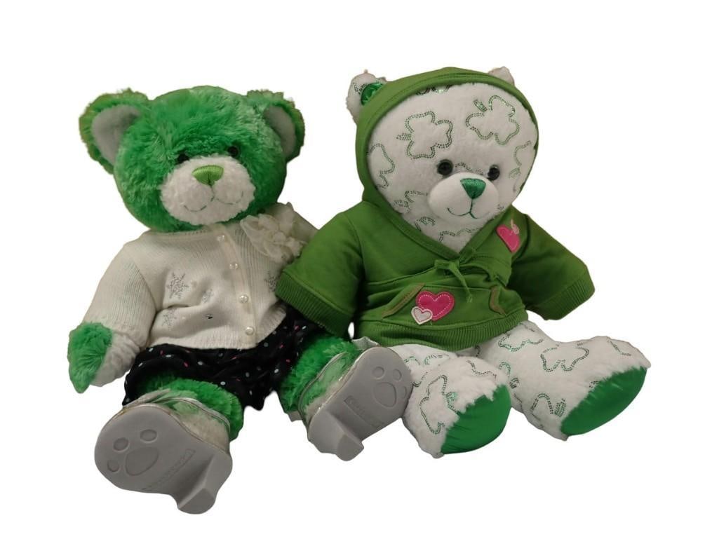 Build-A-Bear Lot - Plush St. Patrick's Day Themed Bear and a Green Bear: Build-A-Bear Lot - Plush St. Patrick's Day Themed Bear and a Green Bear All pictures are considered part of the description and should be examined carefully by bidders. Live Auctioneers is now off