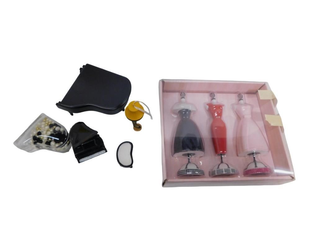 Hallmark 45th Anniversary Barbie Dress Ceramic Photo holders, Doll Furniture Pianos, Mini Christmas (1 of 4)