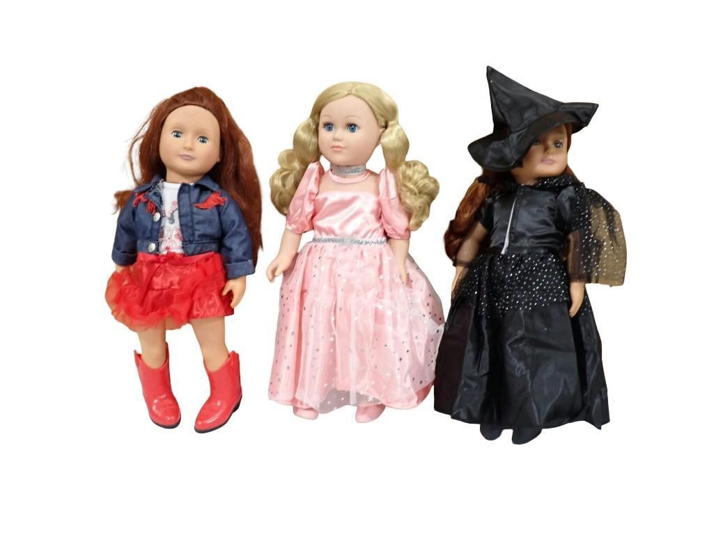 3 Battat Dolls - including 2 Wizard of Oz Witch & Glinda (1 of 4)
