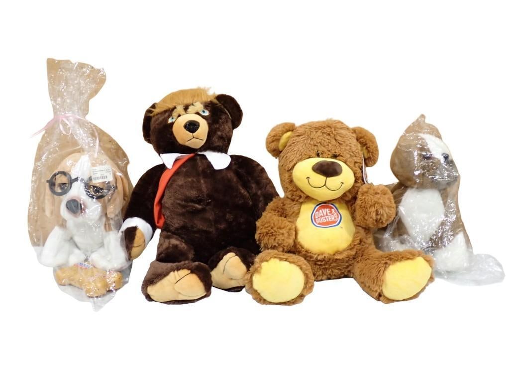Plush Lot including Dave & Busters Bear, Trump Bear, Sherlock Hide N Seek, etc. (1 of 8)