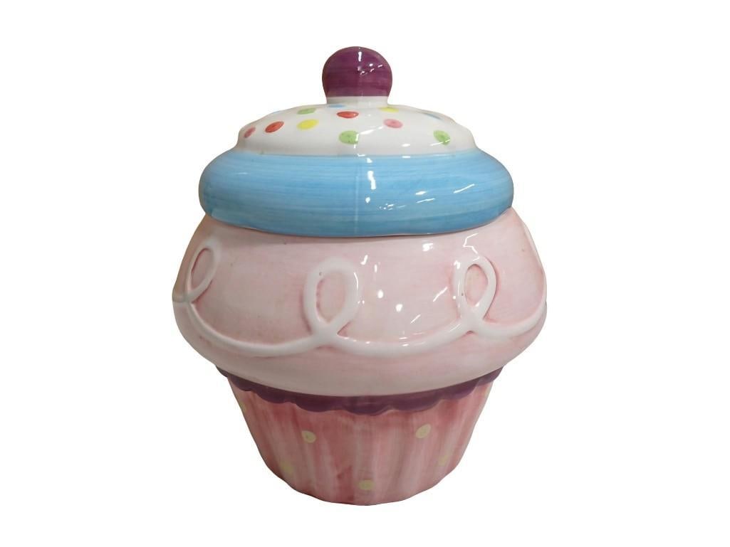 Ceramic Cupcake with Cherry on Top Cookie Jar - Home Essentials (1 of 9)