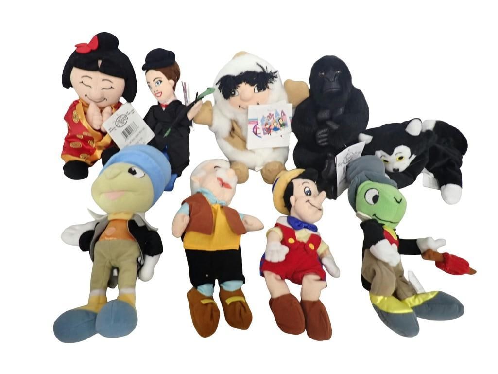 Walt Disney Plush Lot including Mary Poppins, Pinocchio, Jiminy Cricket, Mighty Joe Young, (1 of 7)
