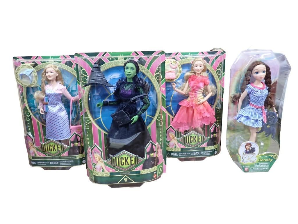 Wicked Dolls including Glinda, Elphaba, Wizard of Oz Dorthy Legends of Oz Dorthy's Return - New in (1 of 15)