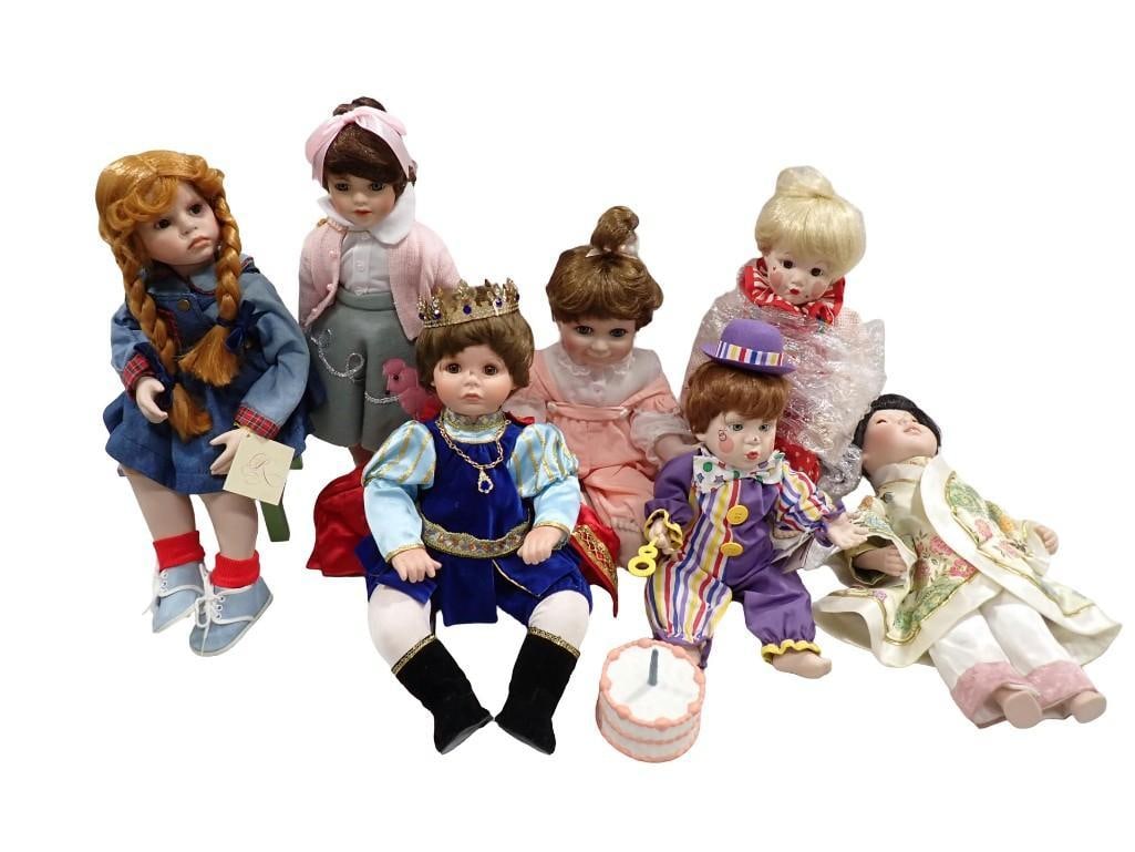 Porcelain Doll Lot including Ashton Drake, Clowns, Asian, Kelly RuBert, etc. (1 of 13)