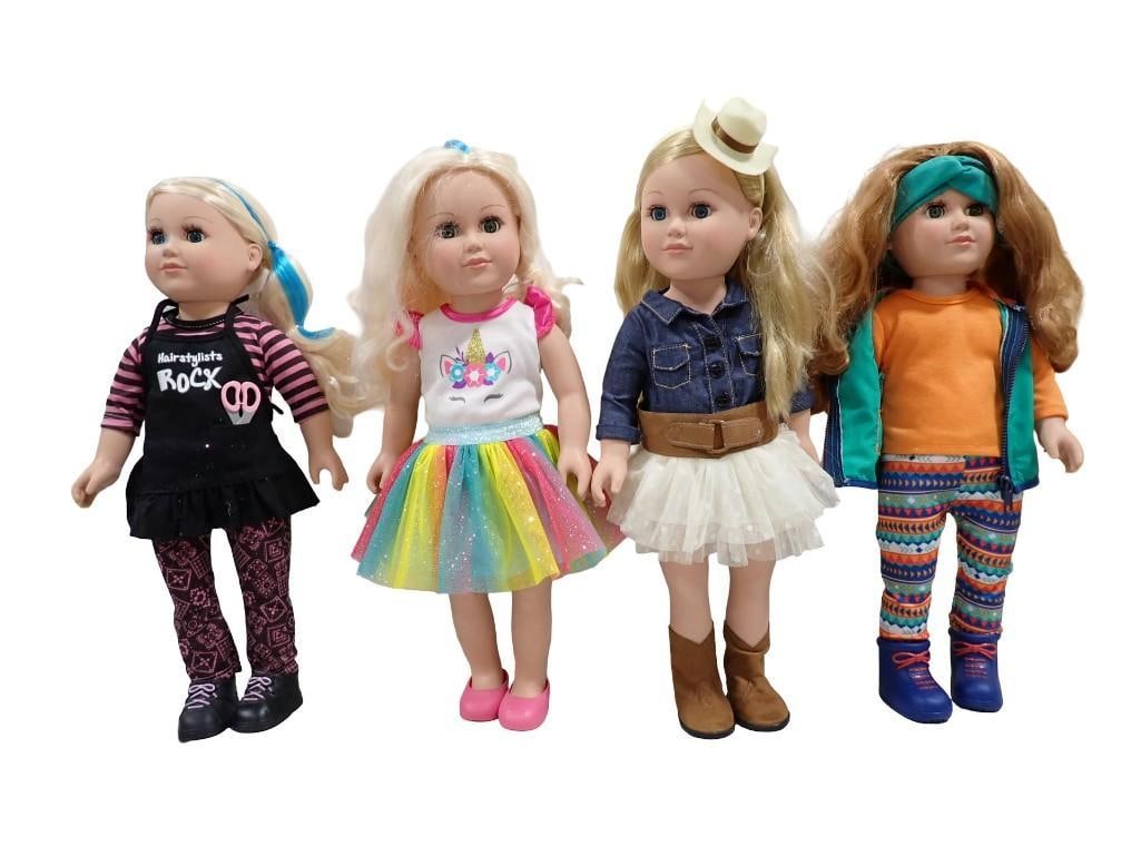 Lot of 4 My Life As 18" Poseable Dolls (1 of 9)