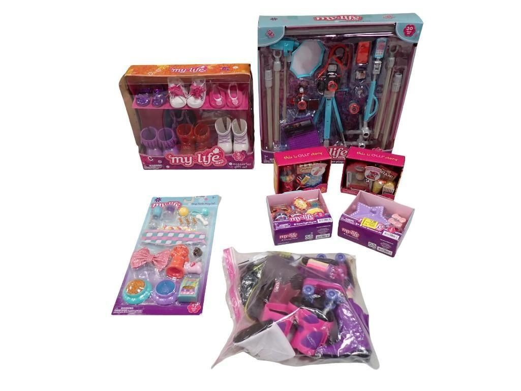 My Life As Doll Accessory Lot including Shoes, Play Food, Vlogger Play Set, etc. (1 of 12)