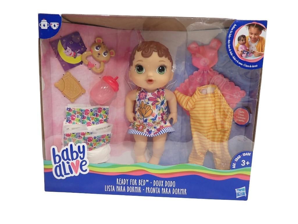 Hasbro Baby Alive Ready for Bed New in Package Doll: Hasbro Baby Alive Ready for Bed New in Package Doll All pictures are considered part of the description and should be examined carefully by bidders. Live Auctioneers is now offering Live Shipping thro