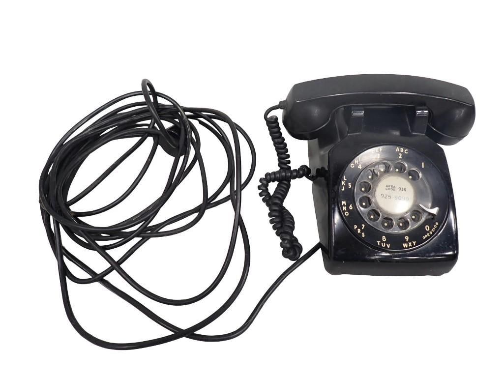 Vintage Rotary Dial Black Telephone - Untested (1 of 7)