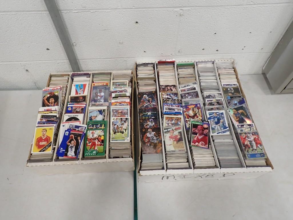 2 Large Flats of Sports cards including Basketball, Football, Baseball, Rocky II, etc (1 of 10)