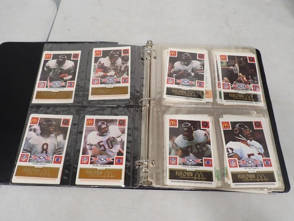 Binder of Chicago Bears McDonald's Football Cards (1 of 14)