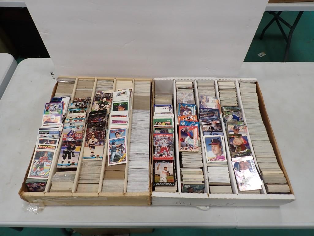 Two Large Flats of Sports Cards including Hockey and Baseball (1 of 14)