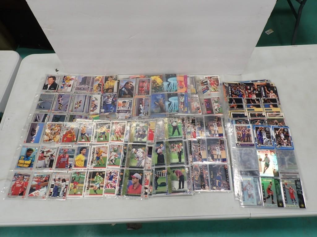 Binder Sleeves full of Sports Cards including Golf, Racing, Basketball, Soccer, etc: Binder Sleeves full of Sports Cards including Golf, Racing, Basketball, Soccer, etc All pictures are considered part of the description and should be examined carefully by bidders. Live Auctioneers is