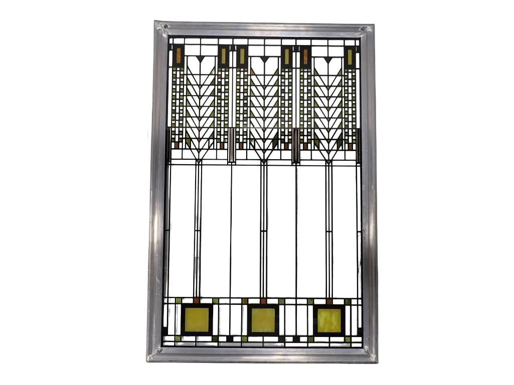 Vintage Frank Lloyd Wright Window / Sun Catcher Stained Glass "Tree of Life Design" Wall Hanging: Vintage Frank Lloyd Wright Window / Sun Catcher Stained Glass "Tree of Life Design" Wall Hanging - Needs new chain All pictures are considered part of the description and should be examined ca