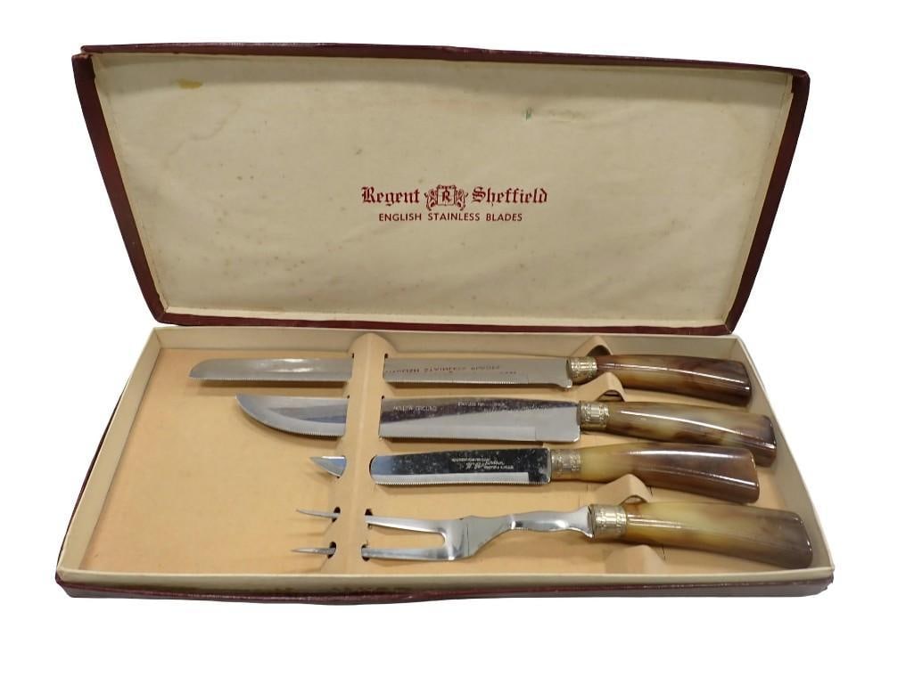 Vintage Regent Sheffield Knife Set with Case (1 of 6)