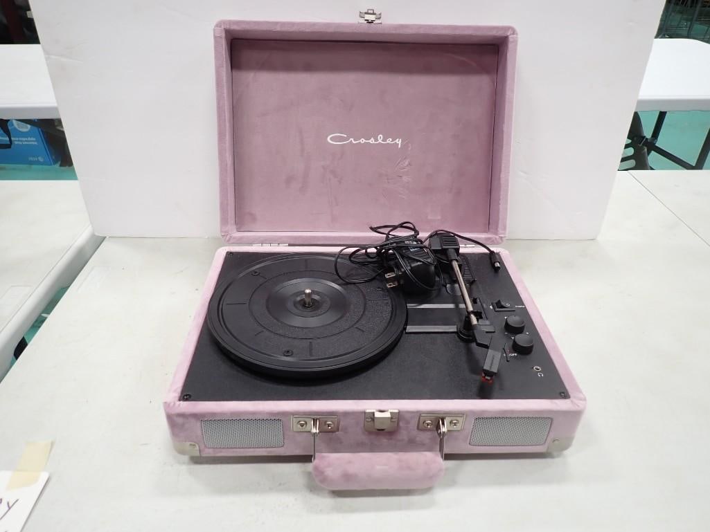 Crosley Portable Record Player / Phonograph with built in mauve or pink case (1 of 10)