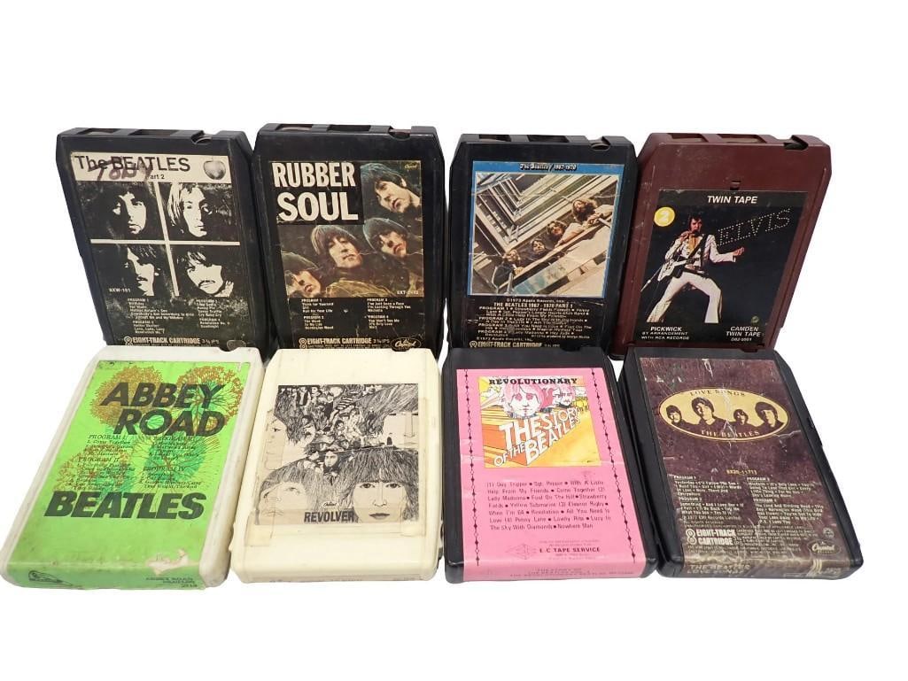 Lot of 8 8-Track Cassette Tapes 1 Elvis and 7 Beatles (1 of 7)