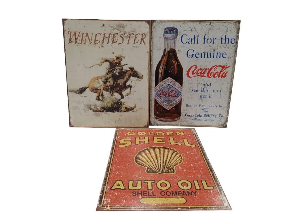 Retro Metal Signs - Winchester, Coca Cola and Shell Auto (1 of 9)