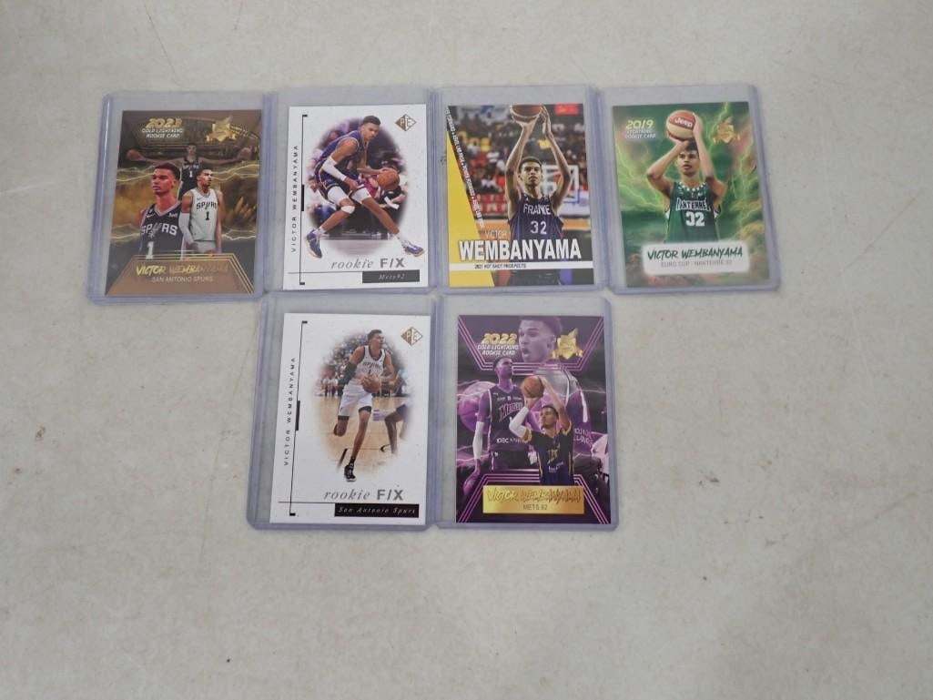 Victor Wembanyama Basketball Cards including rookie cards: Victor Wembanyama Basketball Cards including rookie cards All pictures are considered part of the description and should be examined carefully by bidders. Live Auctioneers is now offering Live