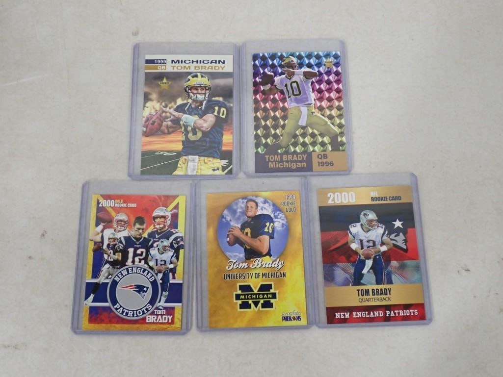 Tom Brady Football Cards including Rookie, College (1 of 3)