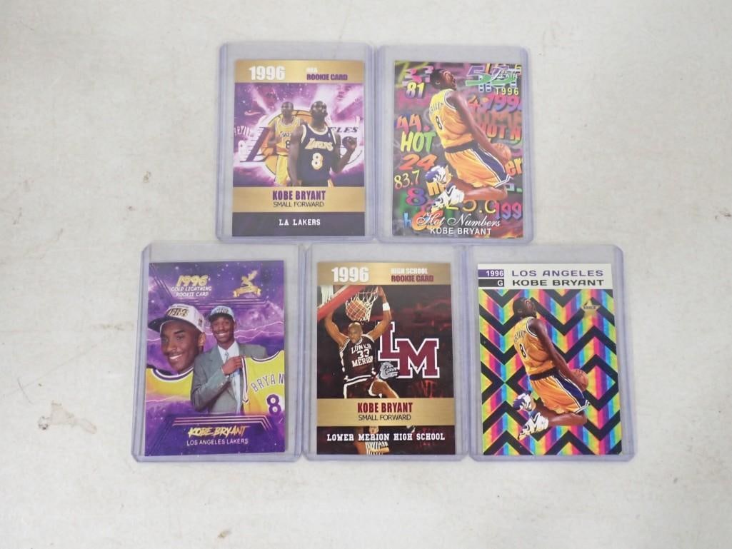 Kobe Bryant Basketball Cards including Rookie, High School: Kobe Bryant Basketball Cards including Rookie, High School All pictures are considered part of the description and should be examined carefully by bidders. Live Auctioneers is now offering Live Shippi