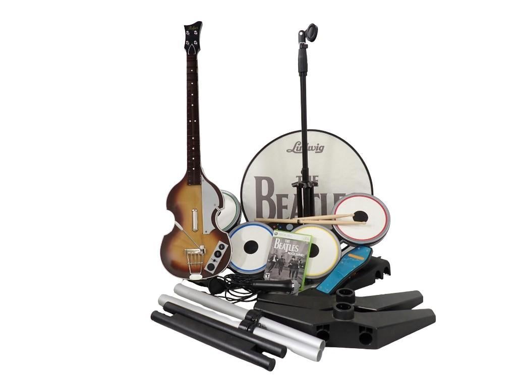XBox 360 The Beatles Rockband Game with Instruments - Comes with everything as shown (1 of 8)