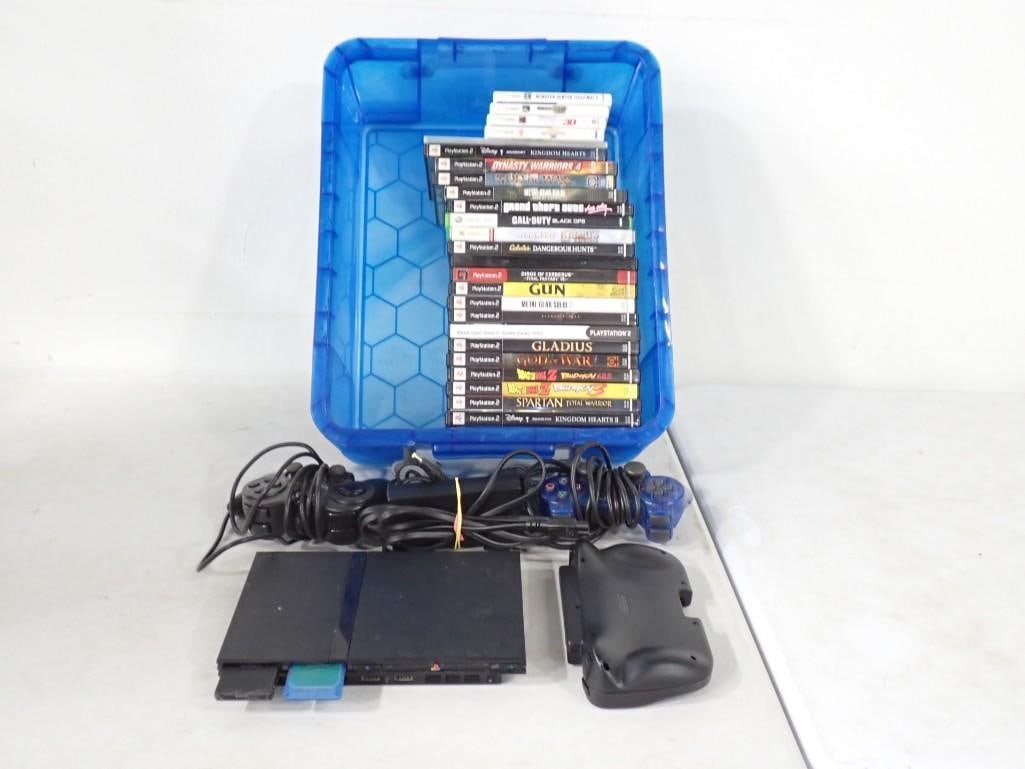 Video Game Lot including PlayStation 2 Games and System, Nintendo 3DS games, XBox Game, etc. (1 of 8)