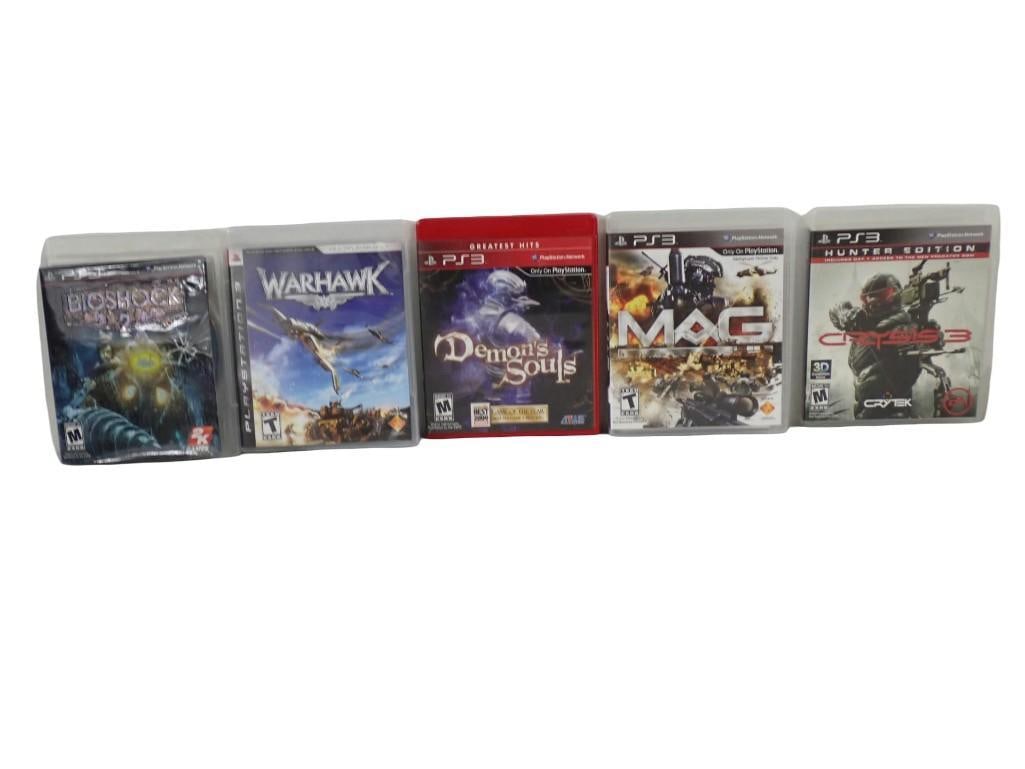PlayStation 3 Video Games including Demon's Souls, Bioshock 2, Warhawk, Mag, Crysis 3 (1 of 5)