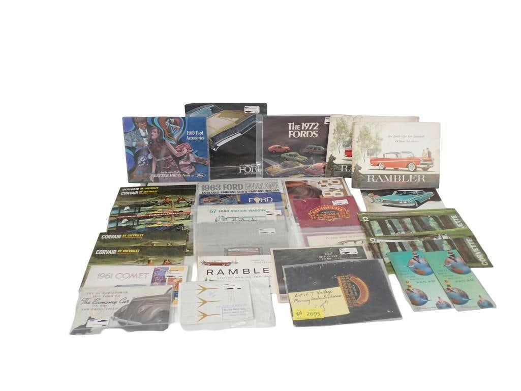 Lot of Vintage Car / Automobile Brochures including 1960's, 70's, Ford, Oldsmobile, Chevrolet, etc (1 of 9)