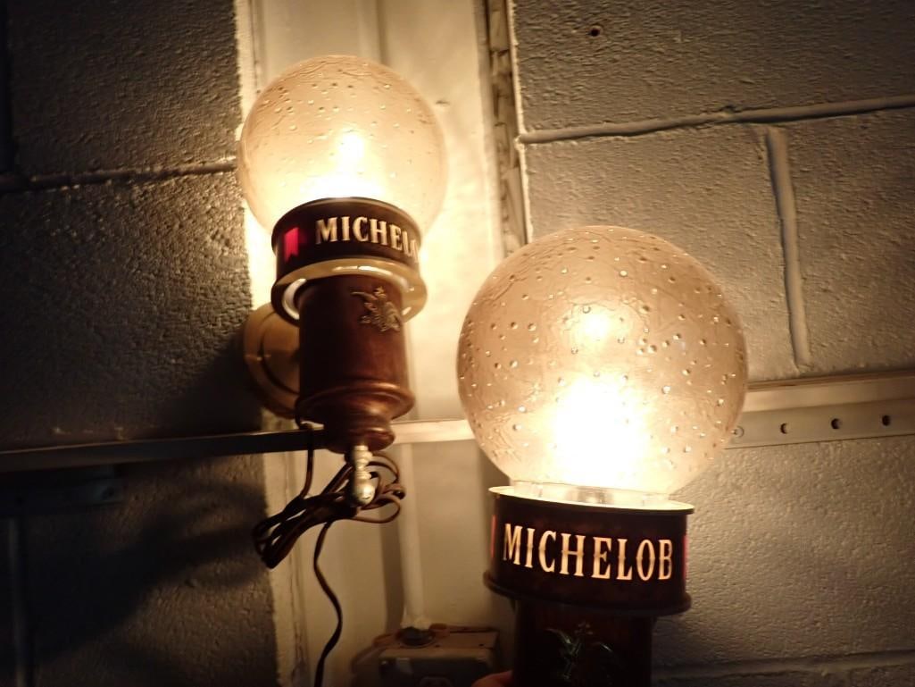 Vintage Michelob Beer Wall Lights / Sconces - they work (1 of 5)