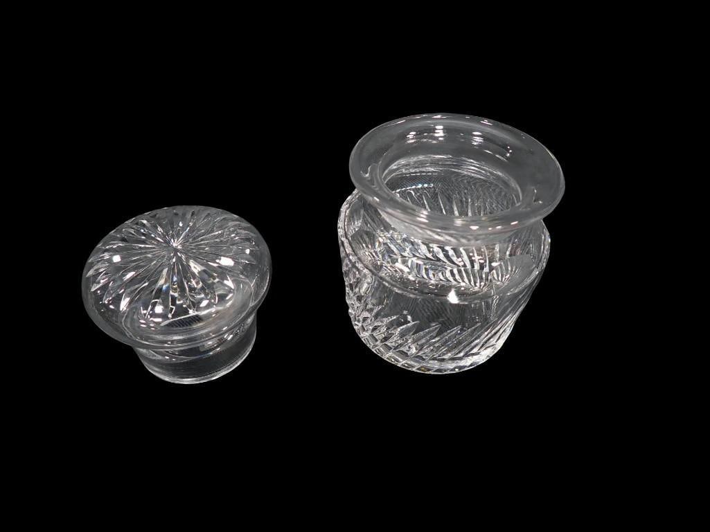 English Stuart Crystal Dresser Jar Height: 5" (1 of 9)