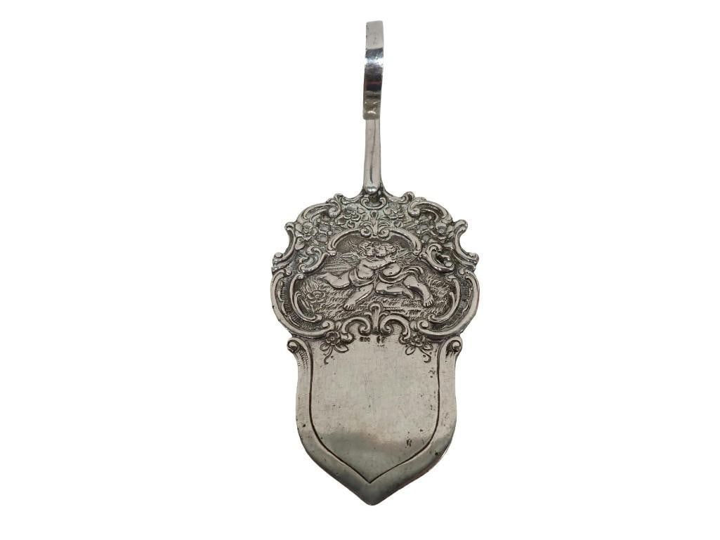 Antique German Repousse .800 Silver Pastry Server Length: 5 1/2" Weight: 1.50 ozt (1 of 7)