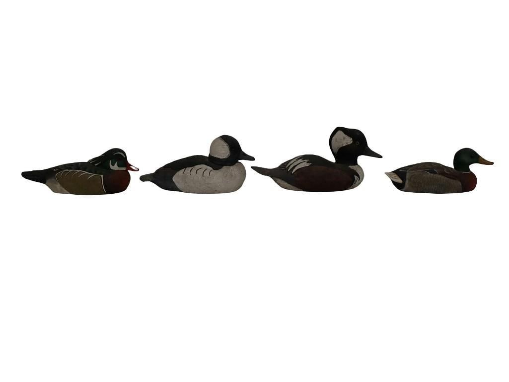 4 Mallard / Duck Decoys all are signed (1 of 8)