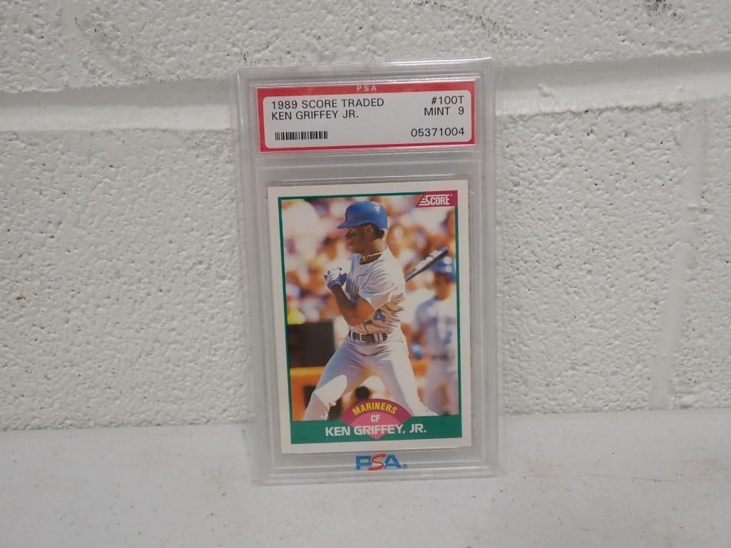 PSA Graded 9 Ken Griffey Jr. 1989 Score Traded Baseball Card: PSA Graded 9 Ken Griffey Jr. 1989 Score Traded Baseball Card All pictures are considered part of the description and should be examined carefully by bidders. Live Auctioneers is now offering Live