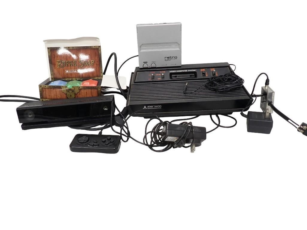 Video Game Lot, etc. Including Atari 2600 VCS Untested, Retro Entertainment System Untested,: Video Game Lot, etc. Including Atari 2600 VCS Untested, Retro Entertainment System Untested, Legend of Zelda Rupee Soap Set etc. All pictures are considered part of the description and should be