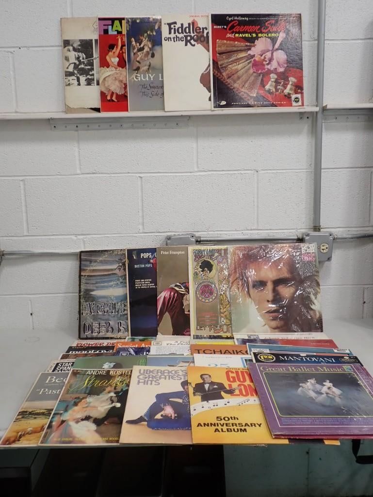 Vinyl Record Albums including Liberace, Frampton, Diana Ross, David Bowie, Deep Purple, etc (1 of 12)